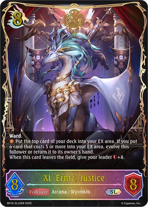 XI. Erntz, Justice (SL) (BP10-SL12EN) [Gods of the Arcana]