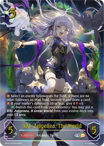 XXI. Zelgenea, The World (U) (BP10-U07EN) [Gods of the Arcana]