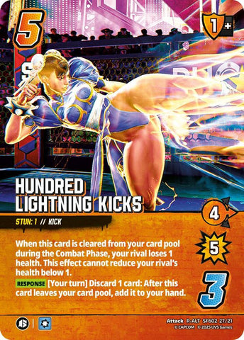 Hundred Lightning Kicks (Alternate Art) [Challenger Series: Street Fighter 6]