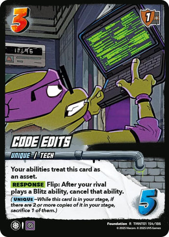 Code Edits [Teenage Mutant Ninja Turtles]