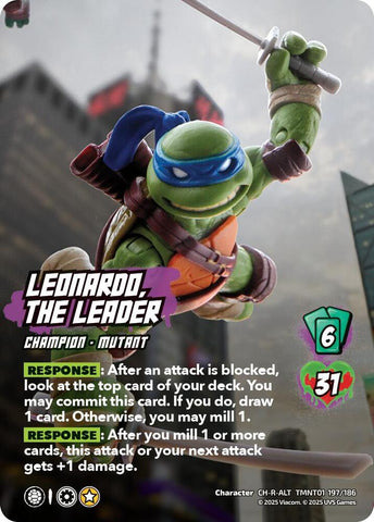 Leonardo, the Leader (Alternate Art) (197) [Teenage Mutant Ninja Turtles]