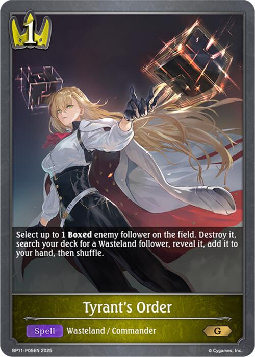 Tyrant's Order - P05 (Foil) (BP11-P05EN) [Bullet of Fate]