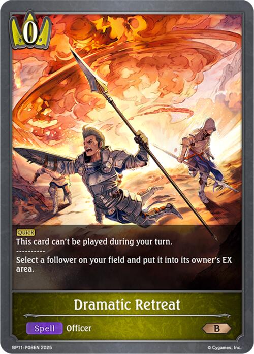 Dramatic Retreat - P08 (Foil) (BP11-P08EN) [Bullet of Fate]