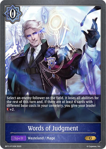 Words of Judgment - P11 (Foil) (BP11-P11EN) [Bullet of Fate]