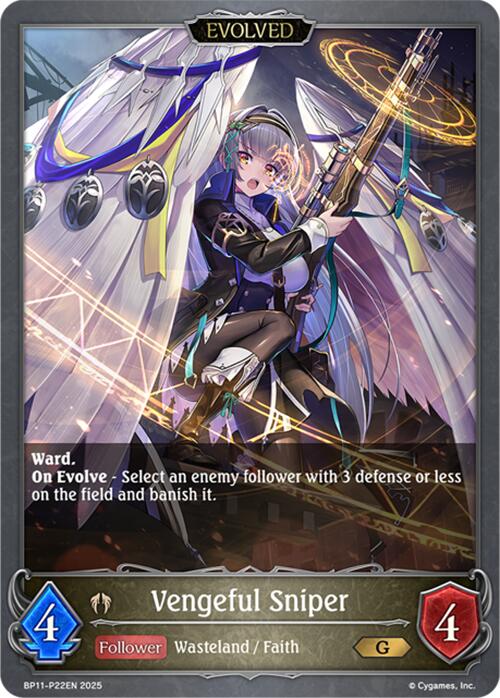 Vengeful Sniper (Evolved) - P22 (Foil) (BP11-P22EN) [Bullet of Fate]