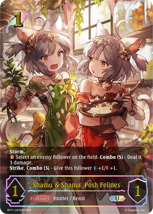 Shamu & Shama, Posh Felines (BP11-U01EN) [Bullet of Fate]