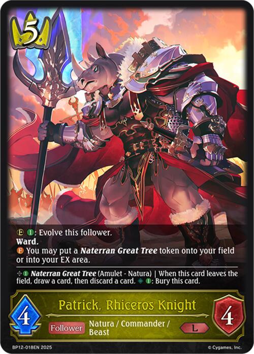 Patrick, Rhiceros Knight (BP12-018EN) [Worldreaver's Descent]