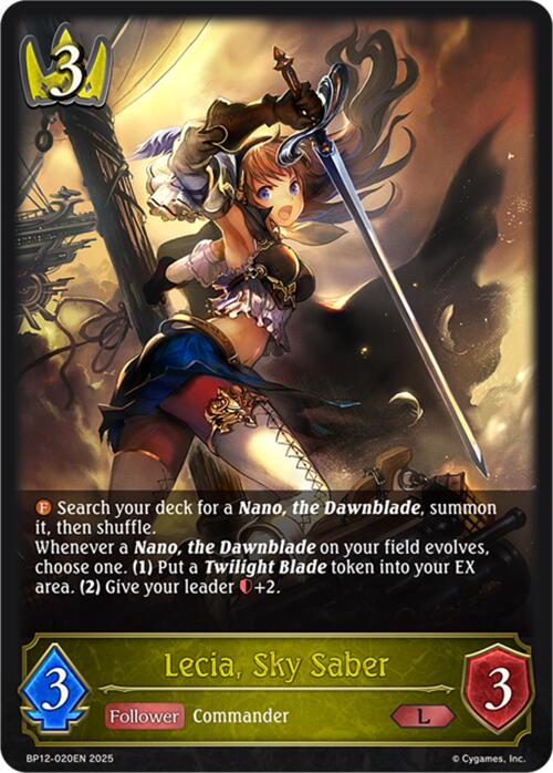 Lecia, Sky Saber (BP12-020EN) [Worldreaver's Descent]