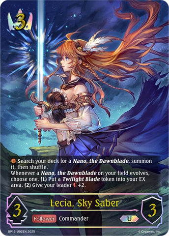 Lecia, Sky Saber (BP12-U02EN) [Worldreaver's Descent]