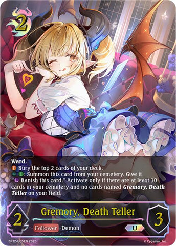 Gremory, Death Teller (BP12-U05EN) [Worldreaver's Descent]