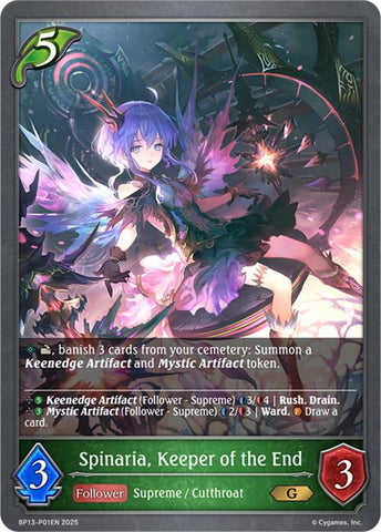 Spinaria, Keeper of the End - P01 (Foil) (BP13-P01EN) [Dominion of Darkness]