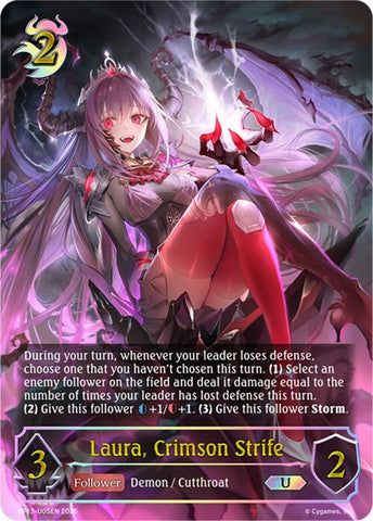 Laura, Crimson Strife (BP13-U05EN) [Dominion of Darkness]
