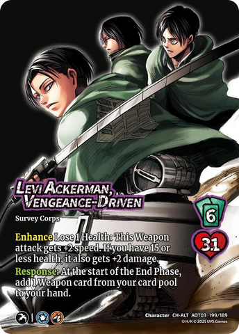 Levi Ackerman, Vengeance-Driven (Alternate Art) [Attack on Titan: Apocalypse]