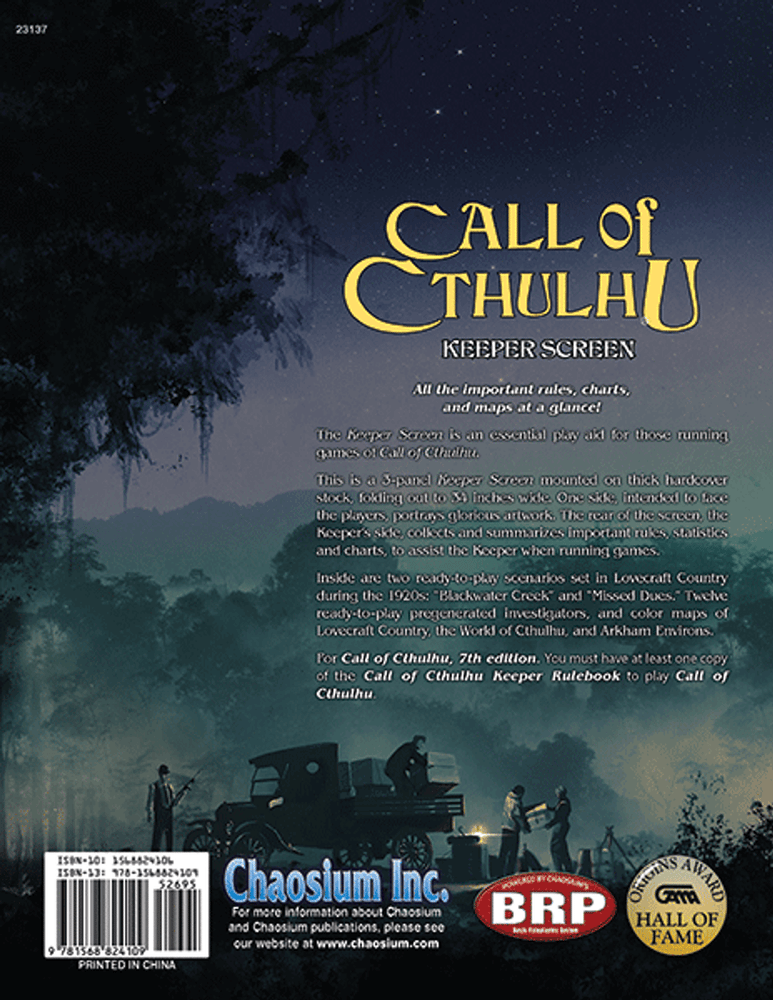 Call of Cthulhu TRPG: Keeper Screen Pack