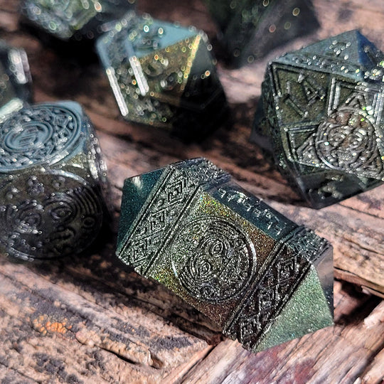 Forged Gaming: Metal Dice Sets - Nahuatl's Chance