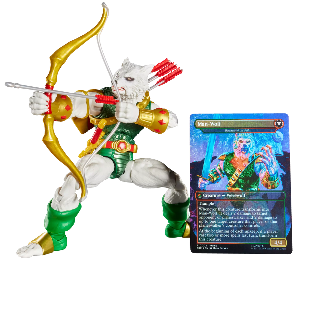 Marvel Legends: MTG Man-Wolf Figure with Promo