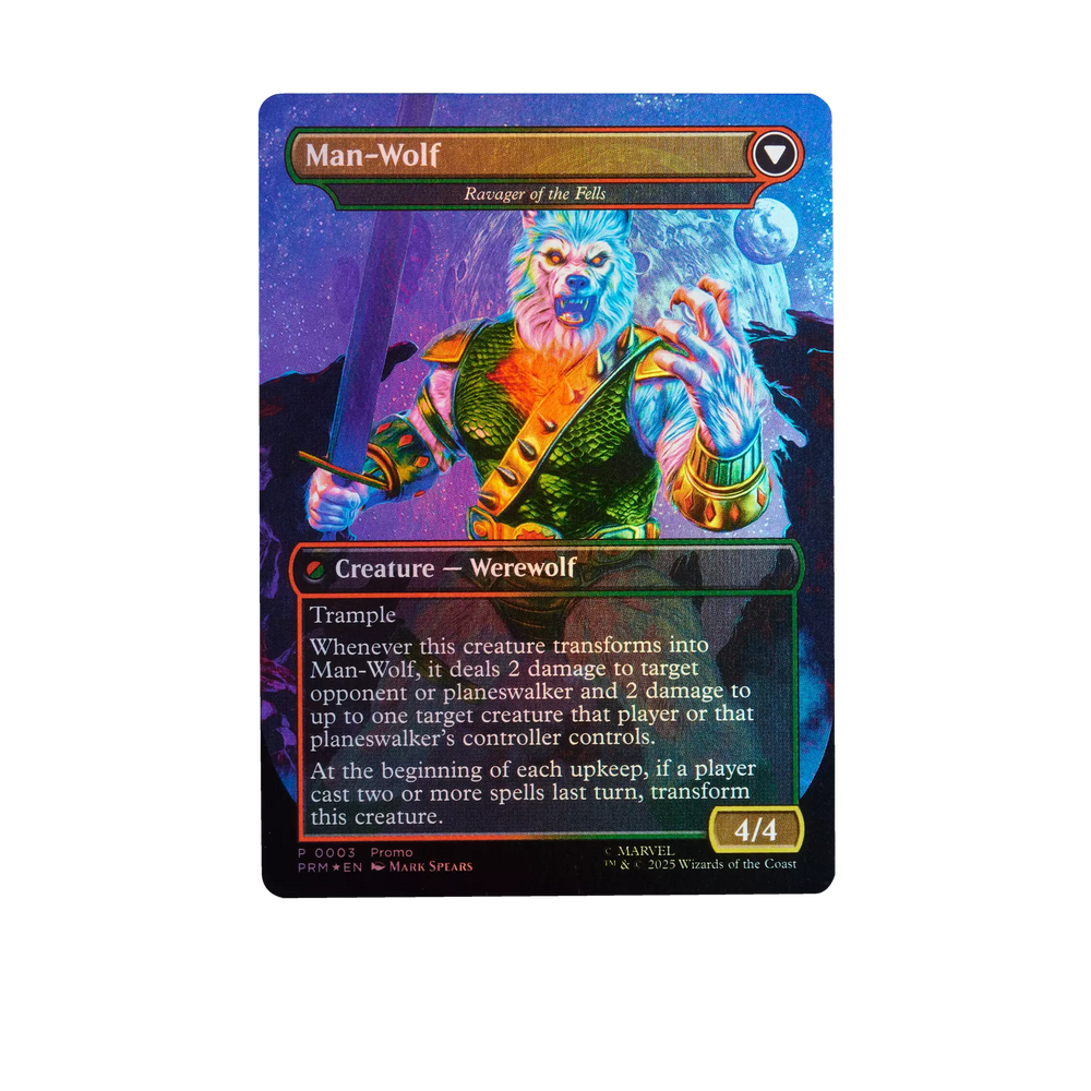 Marvel Legends: MTG Man-Wolf Figure with Promo