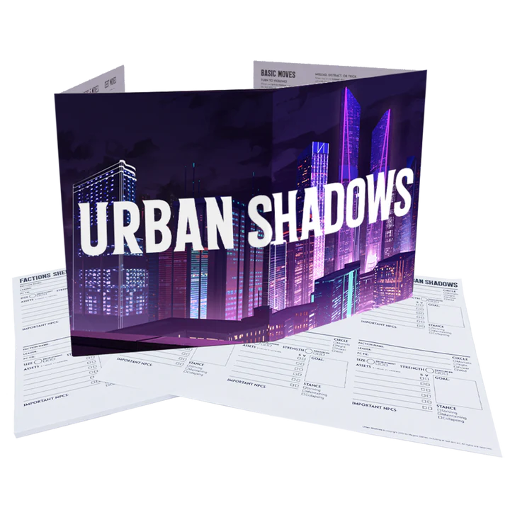 Urban Shadows MC Screen & Campaign Notepads