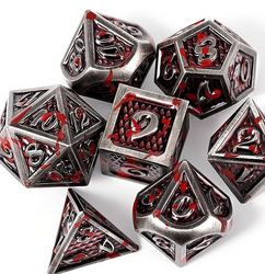 Soar Forge: Blood Splattered Metal Dice Set