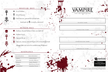 Vampire The Masquerade RPG: Character Journal