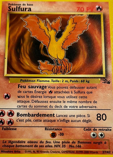"Sulfura" Moltres (27/62) [French Pokemon Card]