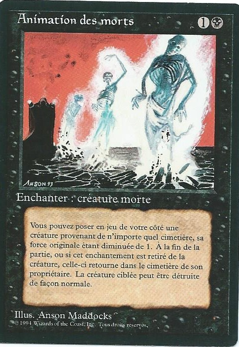 Animation des Morts (Animate Dead) [French "Foreign White Border" Edition]