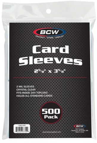 BCW - 500 Pack Standard Sleeves
