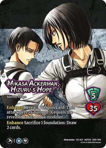 Mikasa Ackerman, Hizuru's Hope (Alternate Art) [Attack on Titan: Apocalypse]