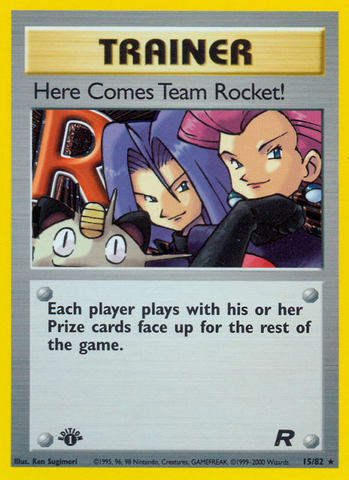 CGC Graded - Here Comes Team Rocket! (15/82) [Team Rocket 1st Edition | Holo]
