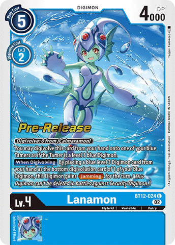 Digimon Single: Lanamon [BT12-024] [Across Time Pre-Release Cards]