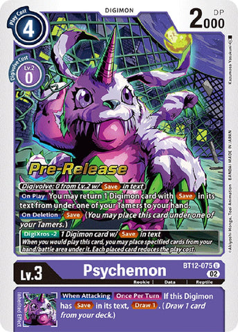 Digimon Single: Psychemon [BT12-075] [Across Time Pre-Release Cards]