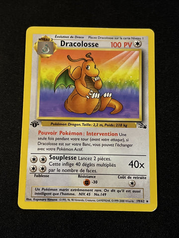Dragonite / Dracolosse (19/62) [French Pokemon Card, Fossil]