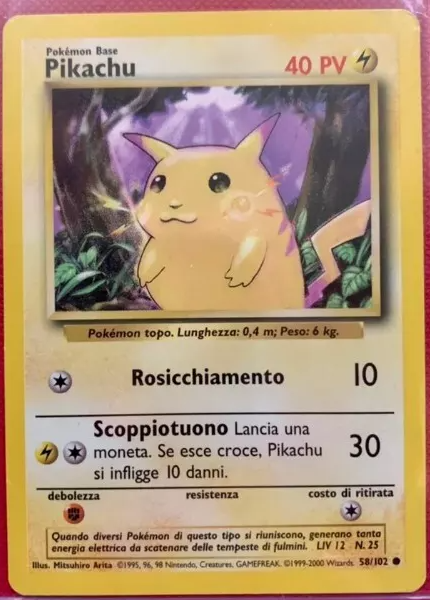 Pikachu (058/102) [Italian Pokemon Card]