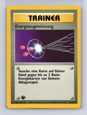 Energiezugewinnung (81/102) 1st Edition [German Pokemon Card]