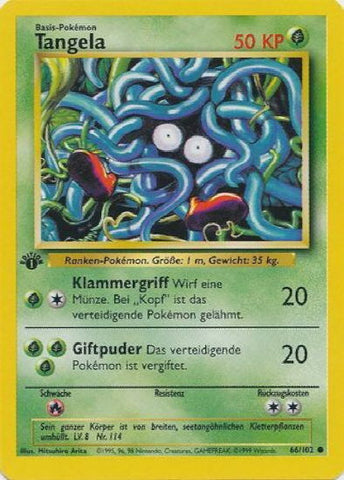 Tangela (66/102) 1st Edition [German Pokemon Card]