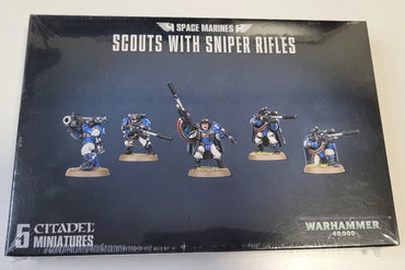 Warhammer 40k Miniatures: Space Marines - Scouts with Sniper Rifles