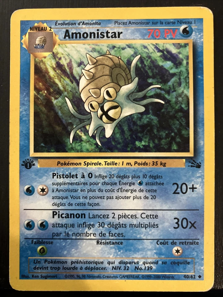 "Amonistar" Omastar (40/62) [French Pokemon Card]