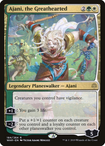Ajani, the Greathearted [War of the Spark Promos]