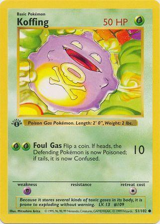 Koffing (51) [Base Set (First Edition) (Shadowless)]