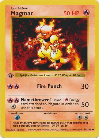 Magmar (36) [Base Set (First Edition) (Shadowless)]