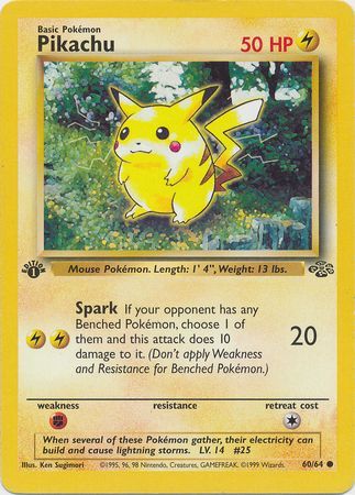 Pikachu (60) [Jungle] (First Edition)