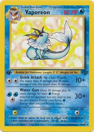 Vaporeon (28) [Jungle (First Edition)]