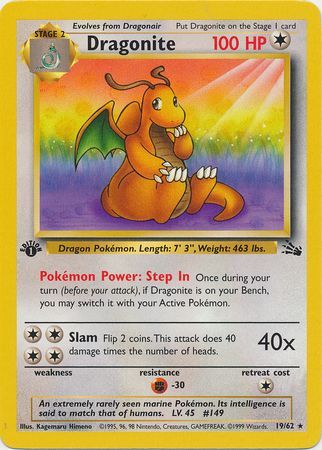Dragonite (19) [Fossil (First Edition]