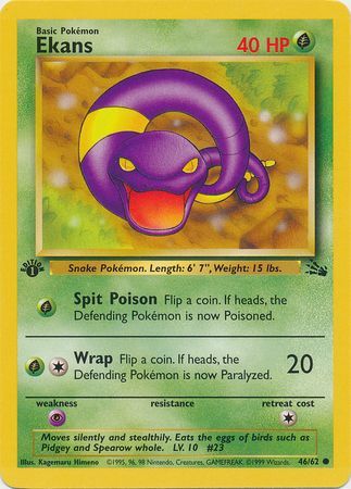 Ekans (46) [Fossil (First Edition)]