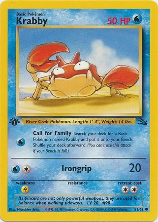 Krabby (51) [Fossil (First Edition)]