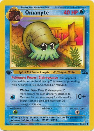 Omanyte (52) [Fossil (First Edition)]