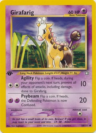 Girafarig (58) [Neo Genesis (First Edition)]