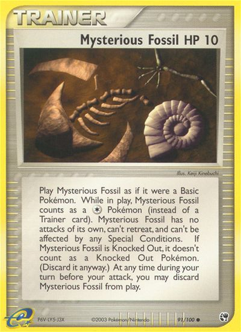 Mysterious Fossil (91/100) [EX: Sandstorm]