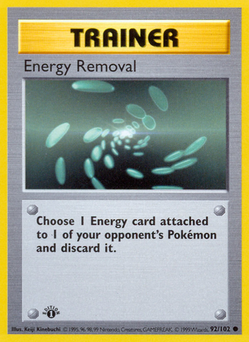 Energy Removal (92/102) (Shadowless) [Base Set 1st Edition]