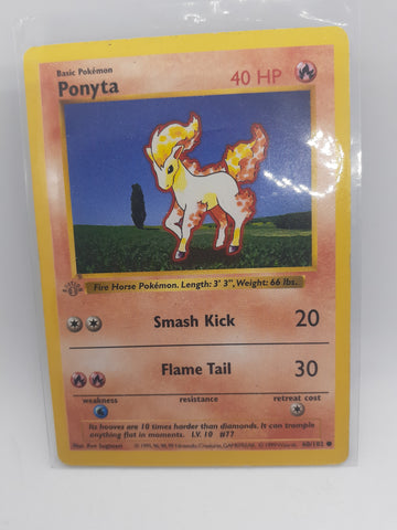 Ponyta (60) [Base Set (First Edition) (Gray Stamp) (Shadowless)]